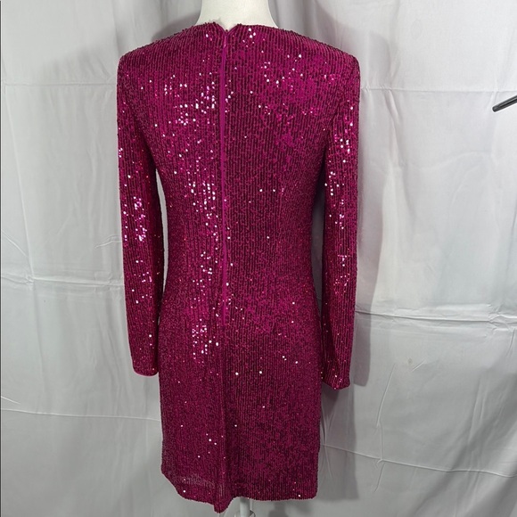 Eliza J Elegant Sequin Dress in Pink Size 4 - Picture 8 of 11
